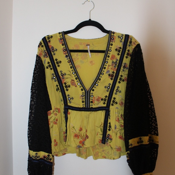 Free People Women's Boogie All Night Blouse - Picture 6 of 9